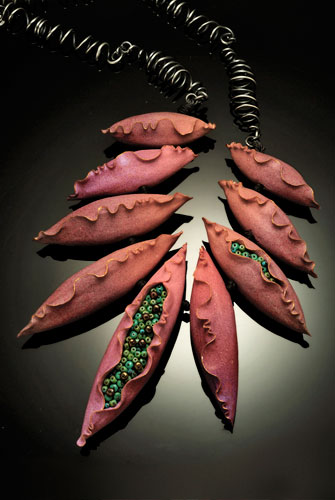 Pink Seed Pod Neckpiece